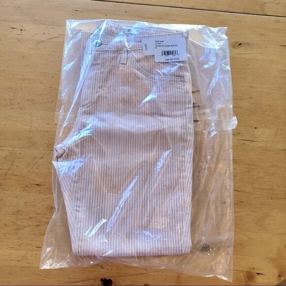 AG Jodi Pinstripe Twiggy High Waist Crop Flare Jeans Sz 26 - Picture 9 of 13